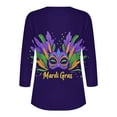 thumbnail image 4 of xixinqiwan Mardi Gras Long Sleeve Shirt for Women,Casual V Neck Tunic Blouse Fat Tuesday Tee New Orleans Carnival Party Clothing, 4 of 6