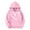 Pink, variant on YunPes Boys Girls Heart Hooded Sweatshirts Comfy Oversized Fleece Pullover Sweatshirt Kids Fall Winter Long Sleeve Trendy Hoodies