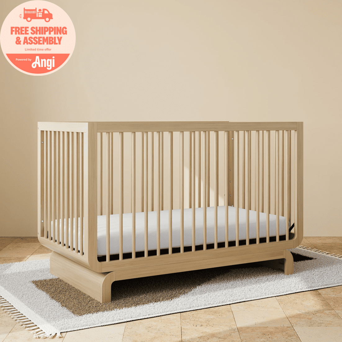 Art of Nursery by Storkcraft Santorini 5-in-1 Convertible Baby Crib, Driftwood