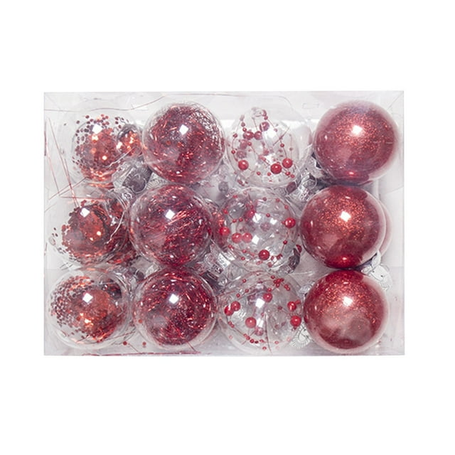 Outdoor Christmas Decorations 24Pc Ball Gift Box Pendant Set