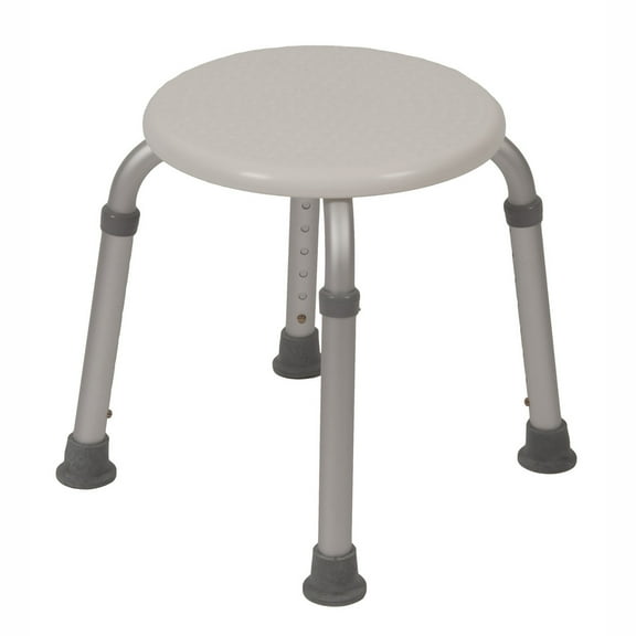 PCP Adjustable Round Shower Stool, White,