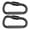 Black, variant on D-Shape Carabiner Clasp with Screw Gate, Mini Keychain Clip Key Chain Buckle, Aluminum Alloy Keyrings Hook for Outdoor Hiking not for Climbing(Black 1pcs )