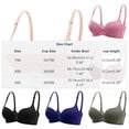 thumbnail image 2 of Aofany Women's Push up Bra Underwire Seamless Comfort Lightly Padded Plunge T-Shirt Bra Everyday Bras, 34B-38B, 2 of 4