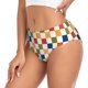 thumbnail image 2 of Fotbe Floral Checkerboard Calzones Estampados para Mujer – Ropa Interior de Algodón, Cómoda, Suave y Elástica-Large, 2 of 6