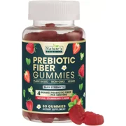 Fiber Gummies for Adults, Daily Prebiotic Fiber Supplement 4g - Digestive Health(60)