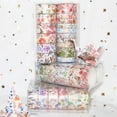 thumbnail image 4 of Juego de 18 rollos de cintas adhesivas Washi, cinta adhesiva de papel decorativo de hoja dorada flor Tomshoo Cinta, 4 of 7