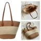thumbnail image 3 of Bolso Mano Mujer Color Sólido Raya Tejida para Ir Compras, 3 of 9