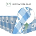 thumbnail image 2 of 60x84 Inch Checkered Rectangle Tablecloth Childish Ocean Whale Blue Plaid Table Cloth Washable Durable Table Cover for Kitchen Dining Picnic Summer Beach Party Decor, 2 of 7