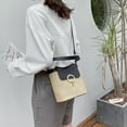 thumbnail image 4 of Casual Straw Women Shoulder Crossbody Bags 2023 New Handbag Purses Summer Beach Messenger Travel Bag-Brown, 4 of 8