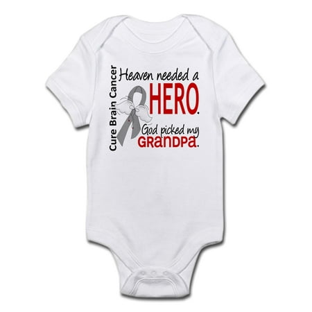 

CafePress - Brain Cancer Heaven Needed Hero 1. Infant Bodysuit - Baby Light Bodysuit