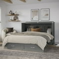 thumbnail image 5 of AFI Raleigh Queen Murphy Bed Chest with 6" Mattress, Storage, & Built-in Charger, Grey, 5 of 21