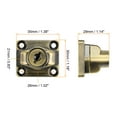 thumbnail image 3 of 3-inch Keyed Hasp Locks Zinc Alloy Twist Knob Keyed Locking Hasp w Screws for Door Keyed Different Bronze Tone, 3 of 6