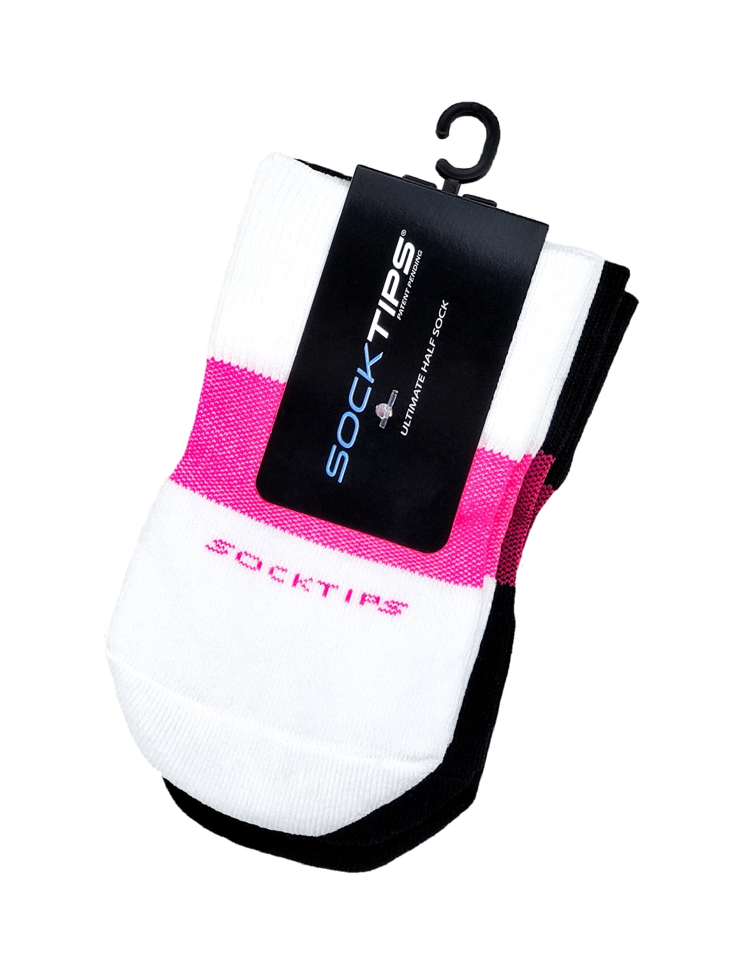 SockTips Women's and Men's Ultimate Half Sock, 2 Pack