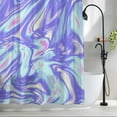 thumbnail image 2 of Blue Ombre Fabric Shower Curtain Colorful Abstract Fluid Washable Shower Curtains for Bathroom, Waterproof Bath Curtain with Hooks Home Decor 36x72in, 2 of 8