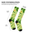 thumbnail image 2 of Lsque Green Avocado Pattern Sport Compression Socks for Men & Women 15-20 mmHg Knee High Nurse Pregnant Running Medical and Travel Athletic, 2 of 6