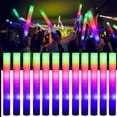 thumbnail image 3 of QJUHUNG 30/50/84/100PCS Foam Sticks Bulk  LED Glow Sticks 3 Modes Colorful Flashing Sticks Light Up Cheer Tube In The Dark Glowing Baton Wands For Halloween Raves Party Christmas Wedding, 3 of 7
