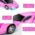 thumbnail image 3 of Auto Robot Transformable Hymaz Pink Robot Car Escala 1 18 Control Remoto Giro 360, 3 of 5