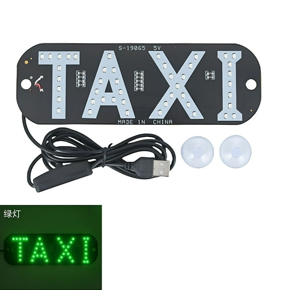 HIBIBUD Car Light Signs, 1PC Taxi Sign for Car, LED Car Sign with 2PCS Suction Cups