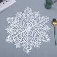 thumbnail image 6 of Reheyre Decorative Hollow Snowflake Placemat - Delicate PVC Cup Pad for Kitchen, 6 of 8