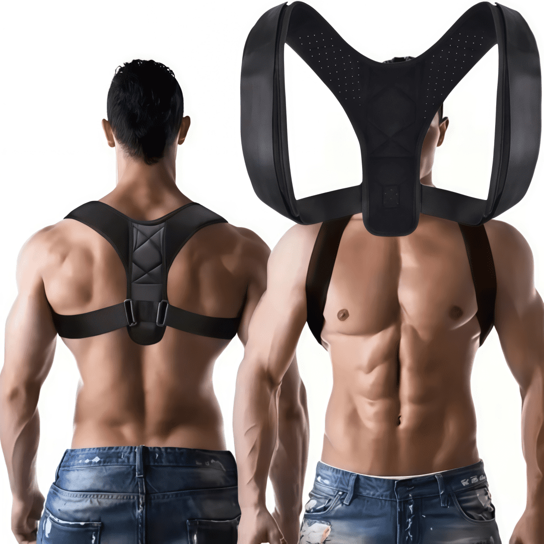 10Pcs Adjustable Back Posture Corrector Belt, Breathable Hunchback Correction Support Brace, Comfortable Spine Straightener for Men Sitting Posture Correction