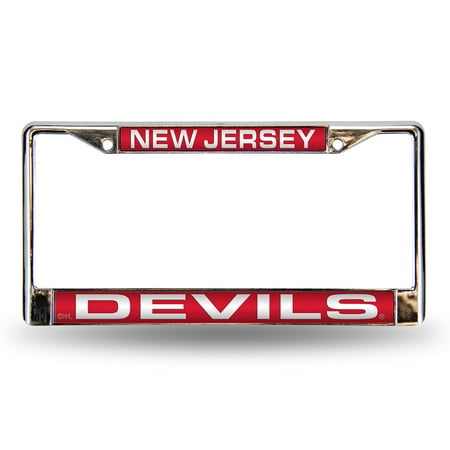 New Jersey Devils Laser Etched Chrome License Plate Frame