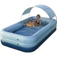thumbnail image 1 of Piscine Gonflable, avec Auvent Piscine, PVC Épaissi Haute Performance Piscine Gonflable Adulte Piscine Familiale, 1 of 5
