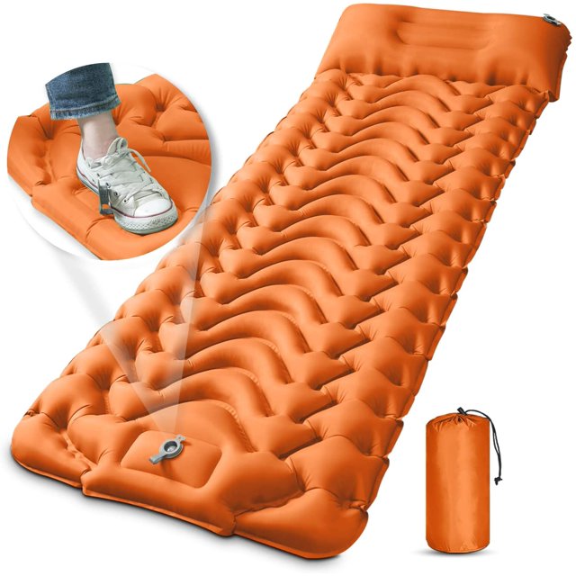 Esterilla de dormir inflable de 3,9 pulgadas de grosor extra con bomba incorporada en la almohada,caminatas, tiendas de campaña, viajes, colchoneta para acampar ShuxiuWang 1327533076708