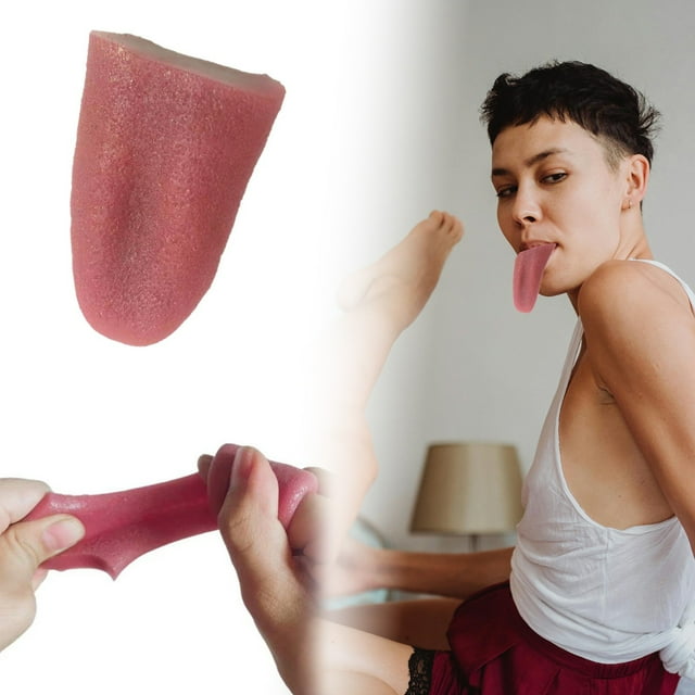 Steel Needle Tongue Prop Realistic Tongue Prank Toy For Fool’s Day And Hilarious Tricks