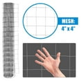 thumbnail image 2 of 16 Gauge Galvanized Welded Fence Wire Roll, Square Mesh Size 4” x 4”, Wire Fencing Cage, Multiple Use for Home Improvement & Animals Enclosure ( in. x 100ft.), 2 of 6