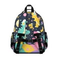 thumbnail image 3 of Cute Dinosaur Pattern Backpack for School,Cute School Bag,Schoolbag with Adjustable Shoulder Straps & Padded Back,15.25"x11.5"x5.25", 3 of 6