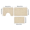 thumbnail image 3 of 100Fens Bathroom Rugs Sets 3 Piece, Cobblestone Memory Foam Bathroom Mats Set Extra Thick, Non Slip Bath Mats for Bathroom, Water Absorbent, Washable Black Bath Rugs for Tub, Toilet and Floor, 3 of 3