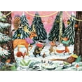 thumbnail image 3 of Ceaco Holiday 100 Piece Holiday Woodland Parade Glitter (Miriam Bos) Interlocking Jigsaw Puzzle, 3 of 6