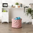 thumbnail image 4 of Design Imports CAMZ14251 Polyester Trellis Paw Round Pet Bin, Rose - Medium, 4 of 4