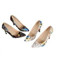 thumbnail image 3 of Women's Sexy Casual Graffiti Pointed Toe High Heels,9.5cm PU leather Pumps,Wedding Dress Shoes,Cute Evening Stilettos, 3 of 5