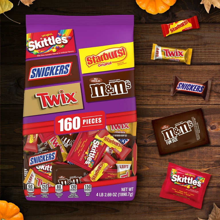 Mars Mixed M&M's, Snickers, Twix, Skittles, Starburst