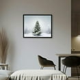 thumbnail image 2 of HOMICOZI Winter Wall Art For Living Room/Bedroom, Canvas Bathroom Decor Wall Art Kitchen Office Framed Wood Oil Painting Picture, Christmas Forest Snowy Pine Tree Snowflake, 2 of 4