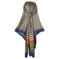thumbnail image 6 of INSPIRE CHIC Women Striped Satin Scarf Shawl 35x35" Large Square Silk Feeling Neck Scarves Head Wraps Orange 90x90cm/35.4x35.4", 6 of 6