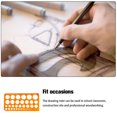 thumbnail image 4 of Maoww Ruler Portable Students Rulers Measuring Tool Template Geometric Circle Stencil Supply Professional Carpenter School Yellow/25.3*12.9cm, 4 of 7