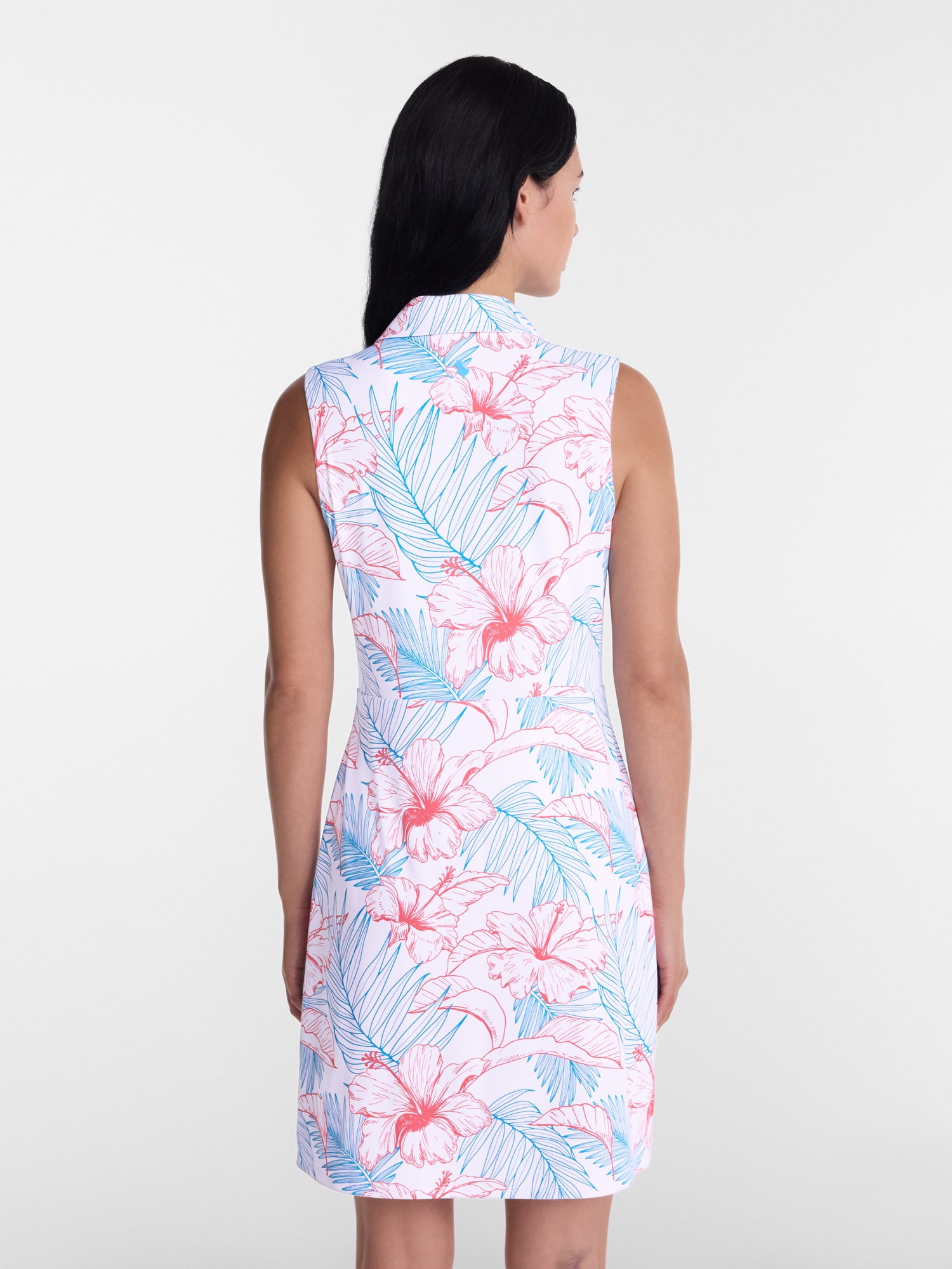 Birdie Bound Women's Sleeveless Polo Dress with Built in Body Liner, Sizes XS-XXL