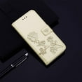 thumbnail image 3 of Phone Case for Google Pixel 6 Pro,Rose Flower Luxury Flip Leather Cover with ID Credit Card Holde Slot Cash Pocket [Wrist Strap][Kickstand] Wallet Case for Google Pixel 6 Pro RS Golden, 3 of 14
