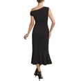 thumbnail image 3 of INSPIRE CHIC Women's One Shoulder Formal Dress Bodycon Fishtail Long Evening Cocktail Dresses S Black, 3 of 5
