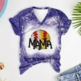 thumbnail image 5 of Mama T Shirts for Women Baseball Print Short Sleeve V Neck T-Shirt Letter Print Loose Fit Tee Shirt Tops Blouses, 5 of 5