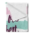 thumbnail image 2 of Best Friend Soft Flannel Fleece Throw Blanket, Handwritten Bold Inscription on a Stripey Background, Cozy Plush for Indoor and Outdoor Use, 50" x 60", Baby Pink Pale Seafoam, by Ambesonne, 2 of 5