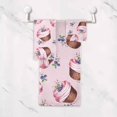 thumbnail image 4 of Dreamtimes Bath Towel Sets for Bathroom Hand Towels Fingertip Towels Cupcake Pink Blueberry Cute 3 Piece Decorative Soft Cotton Absorbent, 4 of 6