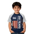 thumbnail image 2 of Girls Boys Athletic T-Shirts Kids Boys Summer Short Sleeve USA Patriotic Print Tee Shirt Casual Youth Top Tops for 2-3 Years, 2 of 4