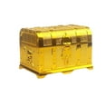thumbnail image 2 of Linyer Pirate Treasure Chest Plastic Smooth Convenient Storage Treasures Box Pretend Toys Cosplay Themed Birthday Decor Golden 1, 2 of 8