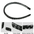 thumbnail image 3 of Unique Bargains 1 Pcs Headband Synthetic Hair Plaited Headband Braid Braided with Teeth for Women Black-1.0cm 0.39", 3 of 7