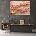 thumbnail image 5 of Mudket Pink Cherry Blossom Tree on Marble with Gold Canvas Wall Art, Framed Floral Print, Ready to Hang Wall Decor for Living Room Bedroom, Luxury Artwork - 12"L x 8"W, 5 of 10