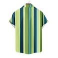 thumbnail image 6 of Ashirexll Button up Shirt Men, Big and Tall Shirts for Men, Plus Size Fashion Turndown Collar Striped Printed Short Sleeve Button Shirt Blouse, 6 of 6