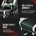 thumbnail image 4 of GTRACING Gaming Chair with Footrest PU Leather Office Chair with Adjustable Headrest, White, 4 of 6